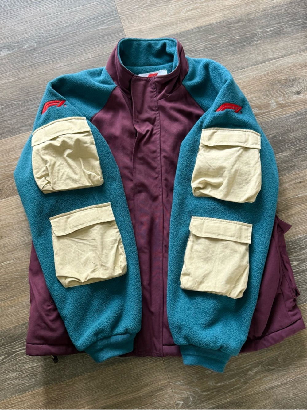 Formula 1 PacSun F1 Grand Prix Logo Fleece Jacket Pockets Mens Large